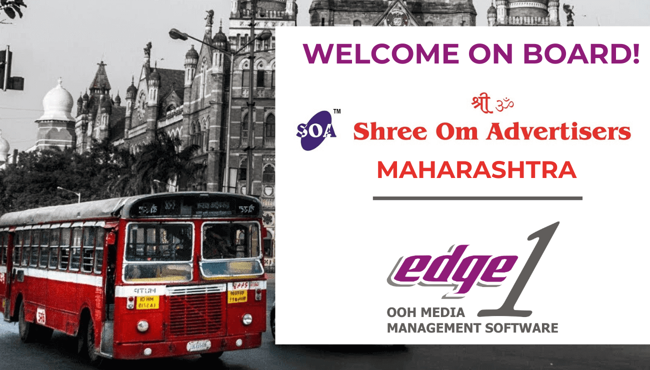 shree om advertisers mumbai selects Edge1 transit Media Management Software bus branding